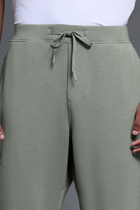 Men Air Layer Loose Straight Leg Sweatpants with Drawstring Cuffs