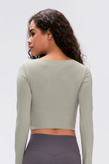 Women'S Yoga Slim Fit Long Sleeved Thumbhole
