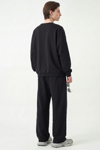 Men's Fall Set: Relaxed Pullover And Drawstring Sweatpants