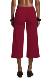 Women's Athletic 7/8 Wide-Leg Yoga Cropped Pants