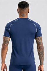 Men's Contrast Breathable Quick Dry Athletic Running T-Shirt