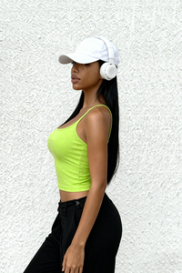 Women's medium strength fixed chest pad yoga fitness bra