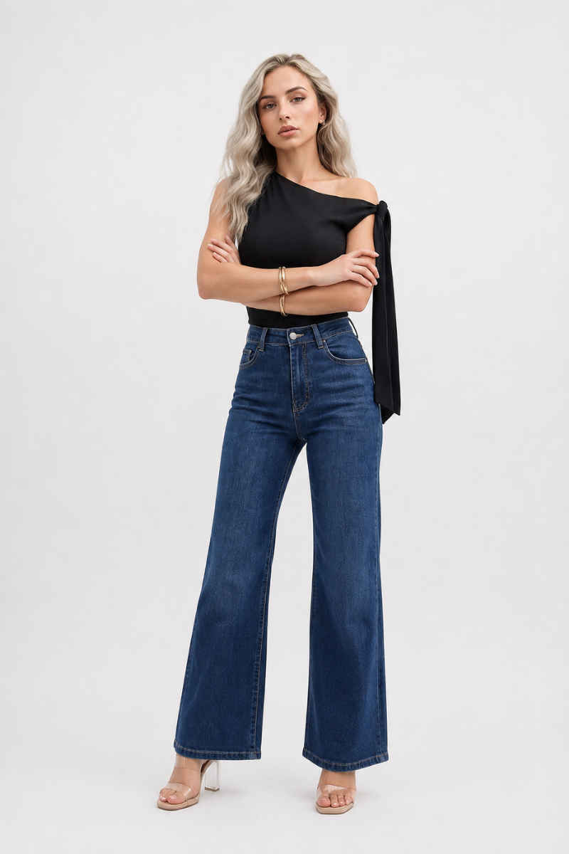 Women's Vintage Eelaxed Vootcut Wide Leg Jeans
