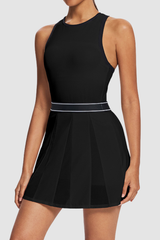 Women's  Athletic Racerback Cut-Out Pleated Tennis Dress