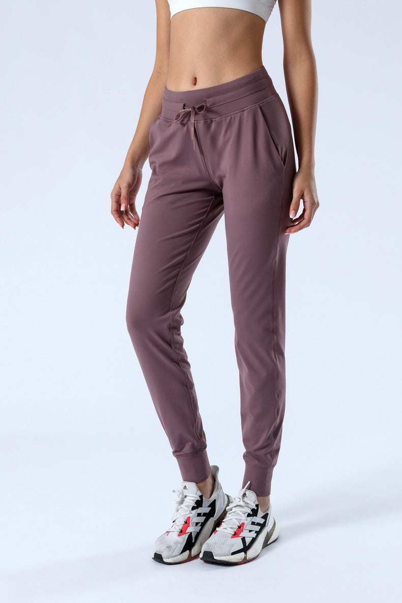 Women Drawstring Waist Joggers