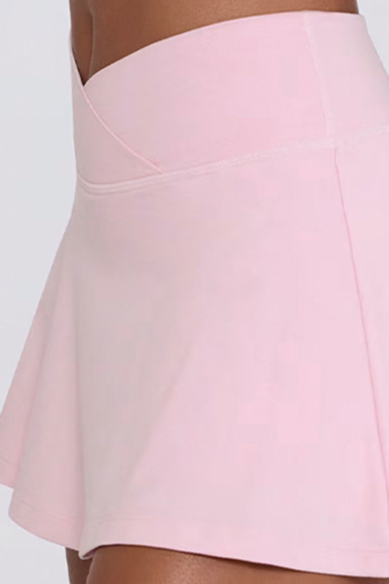 Women's Tennis Set:Halterneck Tank Top And Cross-Waist Skirt
