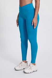 Women'S Bright Crossover High-Waisted Hip Lift Dance Stretch Cropped Pants