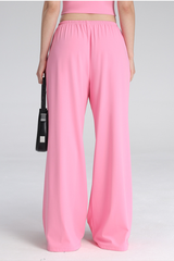 Women's High Waist Drawstring Wide Leg Yoga Casual Pants