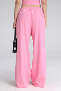 Women's High Waist Drawstring Wide Leg Yoga Casual Pants