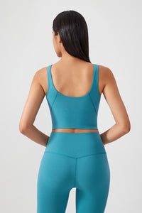 Women Fixed Bra Pads U-Back Nude Shape Fitness Yoga Exercise Vest