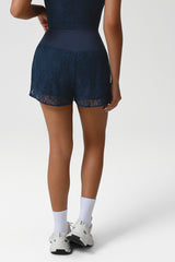 Women Lace Double Layer Anti-Slip Sport Shorts