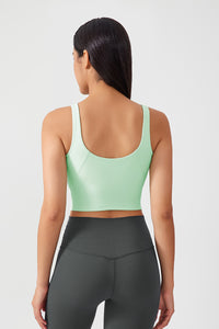 Women Fixed Bra Pads U-Back Nude Shape Fitness Yoga Exercise Vest