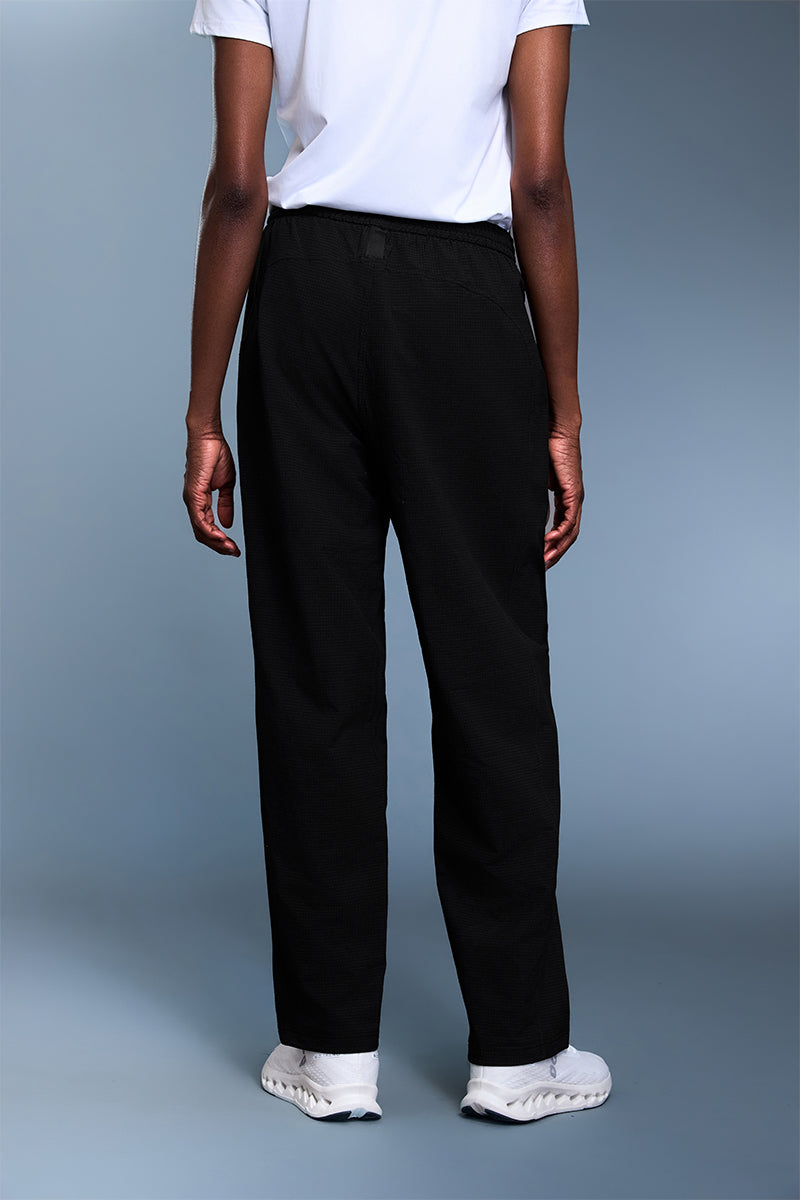 Women High Waist Fleece Lined Windproof Loose Fit Straight Leg Workout Pants