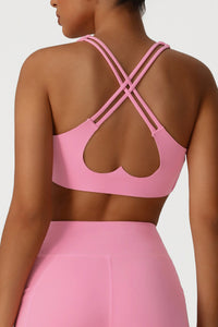 Women Cross Back V-Neck Yoga Sports Bra