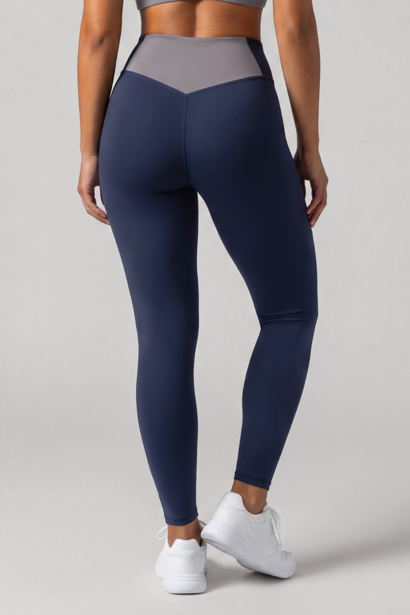 Women's Athletic High Rise Color Block Butt Lifting Leggings