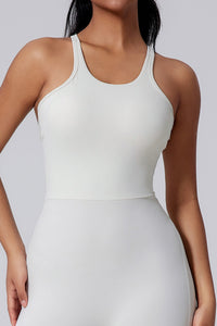 Women V-Back Sculpting Butt-Lifting Naked-Feel Yoga Running Fitness Bodysuit