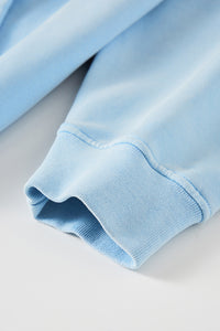 Heavyweight fleece hooded washed sweatshirt