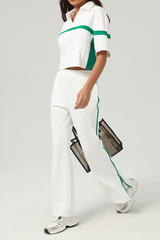 New Color-Blocked Fashion Loose Casual Tennis Sports Set