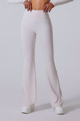 Women'S Brushed High-Waisted Shape-Fitting Athletic Skinny Flared Trousers