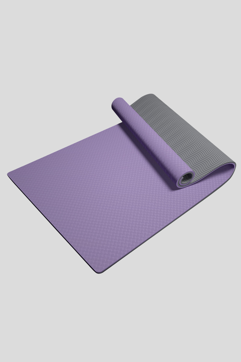 Unisex TPE Non Slip Shock Proof Yoga Mat - Multicolor