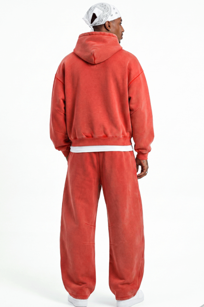 Men's Fall Fleece Sets:Relaxed Hoodie And Sweatpants