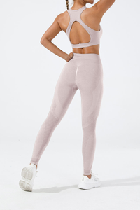 Women’s Athletic Seamless Set:U-neck Bra And Leggings