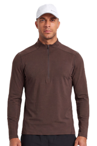 Men's Fall Half Zip Long Sleeve Cooling Sports Hiking T-shirt