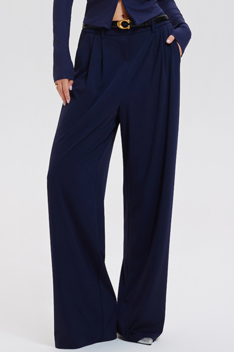 Extended leisure suit with wide-leg pants