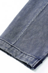 Men/Women Loose Fit Washed Cotton Contrast Stitch Long Sleeve Tee