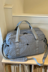 Fashionable Plaid Portable Carry-On Travel Duffel Bag