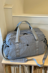 Fashionable Plaid Portable Carry-On Travel Duffel Bag