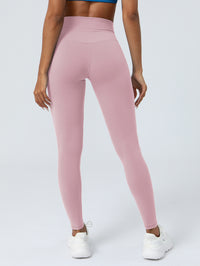 Women's High Waist Peach Buttock Lifting Pilates Yoga Fitness Elastic Sports Leggings Colanti