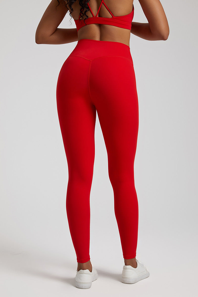 Solid High-Waisted Sports Leggings