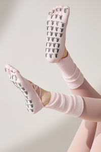 Women's Ballet Tube Yoga Grip Five-Toe Socks