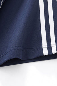 Men's Cotton Athletic Color-block Patchwork T-shirt