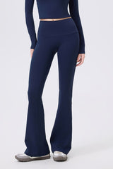 Low-rise wide-hem yoga flared pants