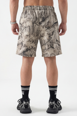 Men's Spring Tree Branch Camo Drawstring Casual Shorts
