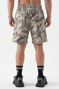Men's Spring Tree Branch Camo Drawstring Casual Shorts