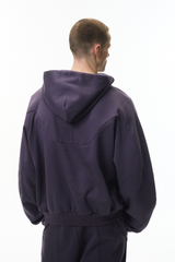 Men's Fall Fleece Drawstring Hem Zipper Pocket Hoodie