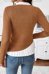 Women's Color-Blocked Knit Sweater