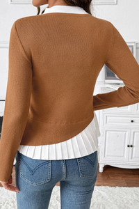 Women's Color-Blocked Knit Sweater