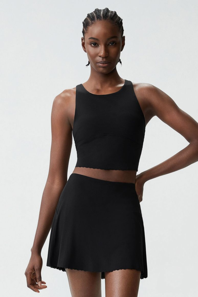 Women's Floral Center Tank & Tennis Skort Two-Piece Set