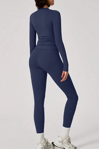 Women's long-sleeve sportswear set.