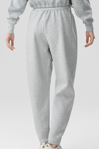 Women's High Rise Joggers with Pleated Waist and Side Pocket