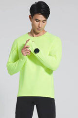 Men Round-Neck Quick-Dry Training Long Sleeve Top