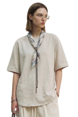 Women's Summer Curved Hem Solid Skin-Friendly T-Shirt