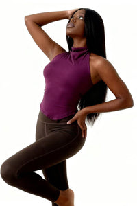Women's backless sleeveless TankTop with chest pads