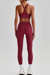 Women's Bare Feel Y-Back Bra & High Rise Yoga Leggings Set