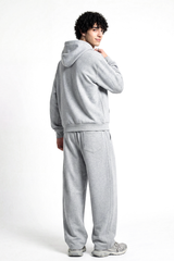 Men's Fall Set:Heavyweight Hoodie And Curved Sweatpants