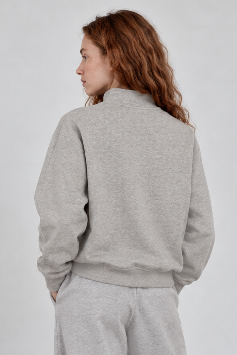 Women's  Fall 1/4 Zip Raglan Sleeve Mock Neck Sweatshirt